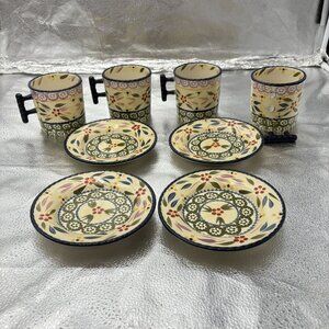 Temptations By Tara Mugs Desert Plate Set Of 8 Ovenware‎ Old World Blue **Read
